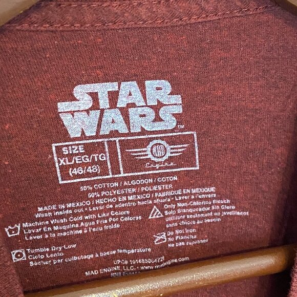 Star Wars Maroon T-Shirt Rebel Alliance Resistance Size XL Lucas Films - Picture 10 of 10